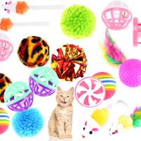 Katzenspielzeug Set - Spielzeug für div. Katzen zur Beschäftigung & Selbstbeschäftigung Maus - Spiel & Spaß mit dem Haustier